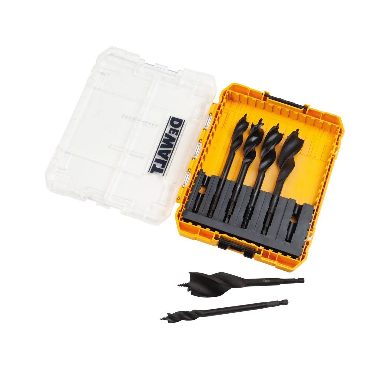 Dewalt Extreme Tri Flute Spade Bits - 6 Piece Set - 100mm Depth - Efficient Chip Removal - Image 3