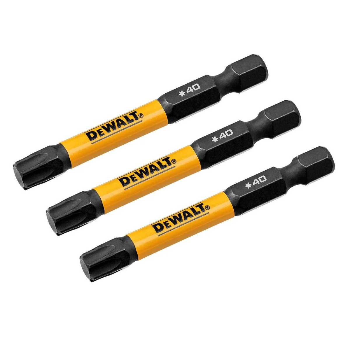 Dewalt Flextorq Screwdriver Bit 3 Pack - 57mm TX40 - Durable & Impact-Ready - Image 2