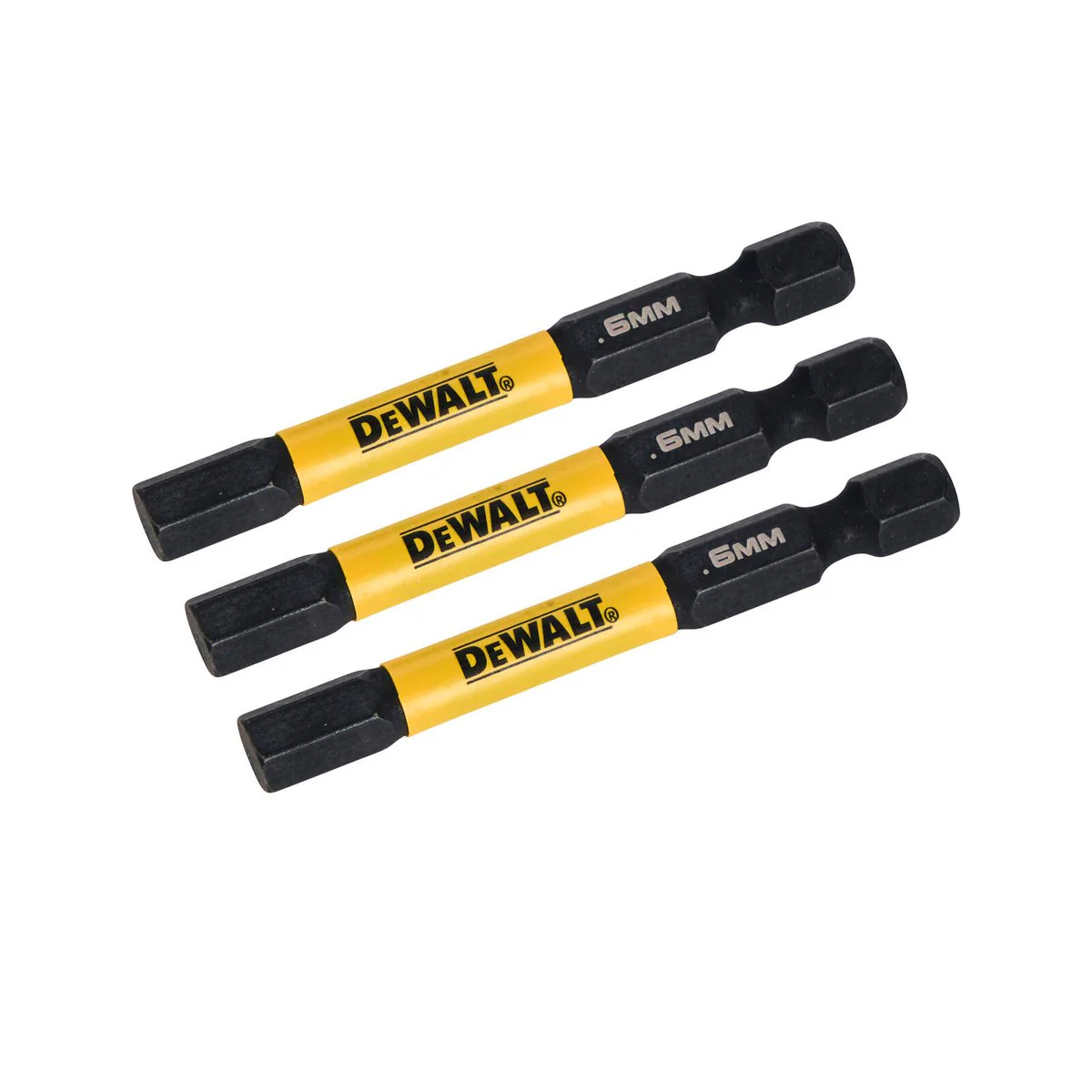 Dewalt Flextorq Screwdriver Bit - 57mm Hex6 - 3 Pack - Durable & Impact-Ready