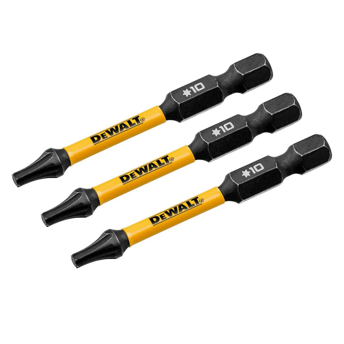 Dewalt Flextorq Screwdriver Bit - TX10 - 57mm - 3 Pack - Durable High Carbon Steel - Image 2