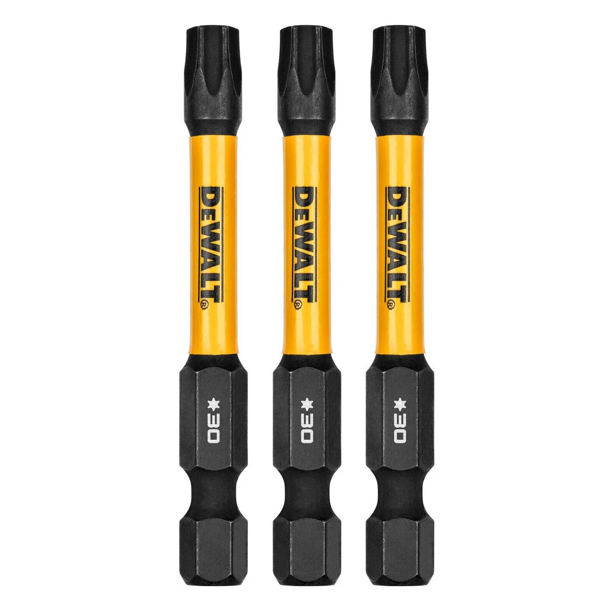 Dewalt Flextorq Screwdriver Bit - TX30 - 57mm - 3 Pack - Durable High Carbon Steel