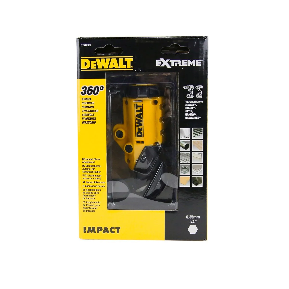 Dewalt Impact Shear Attachment - 1.3mm Cutting Tool - 360° Rotating Head - Image 5