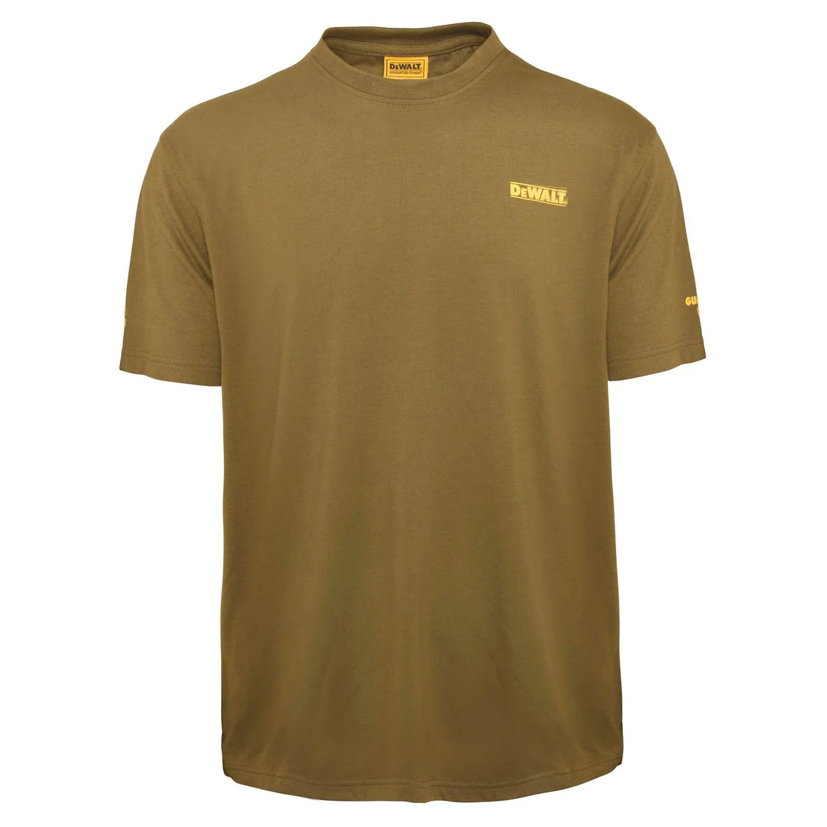 Dewalt Olive Typhoon Crew Neck Shirt XXL - 65% Cotton / 35% Polyester - UPF 50+