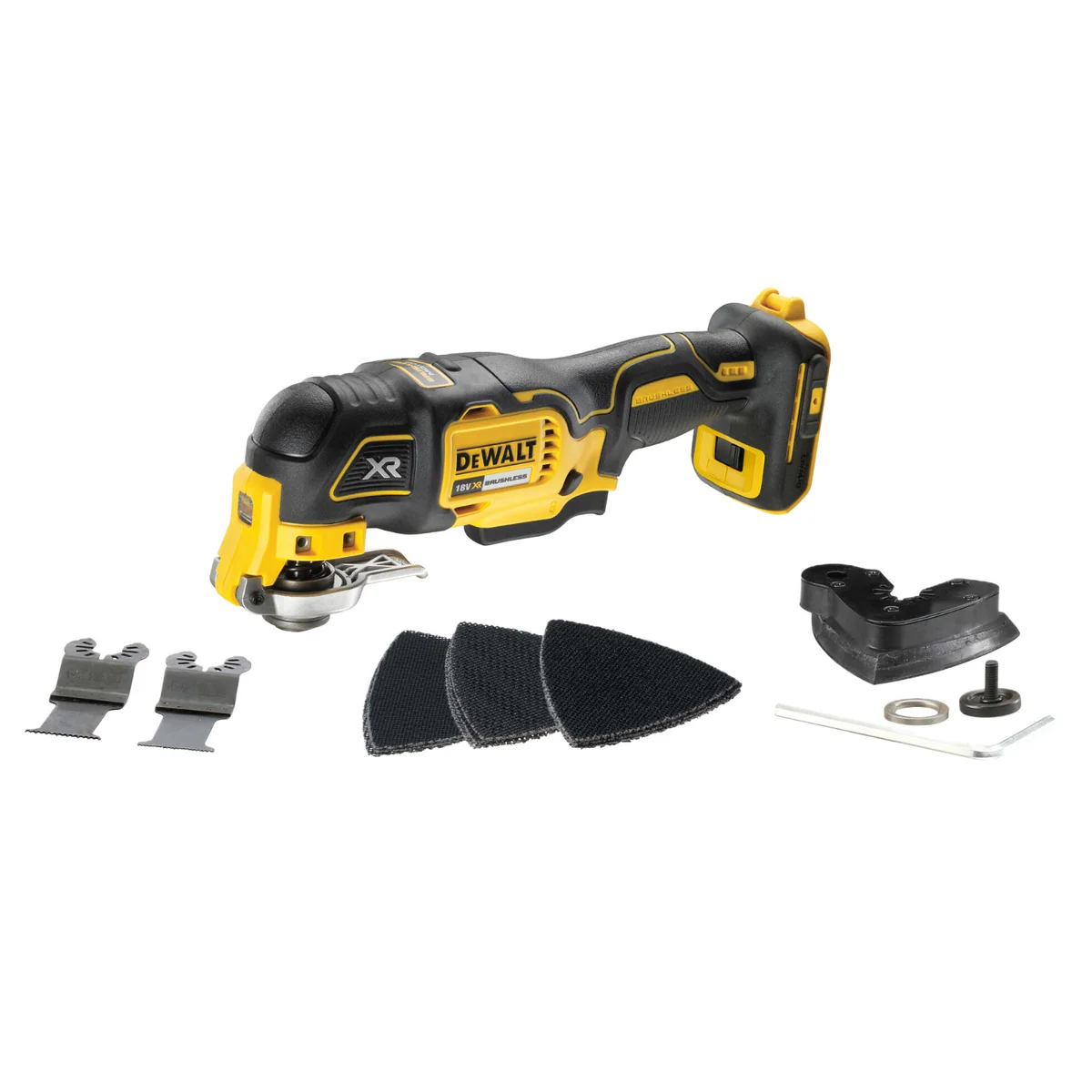 Dewalt 18V XR Li-Ion 3 Speed Oscillating Multi Tool DCS356N-XJ - 155mm x 80mm x 310mm - Yellow - Image 2