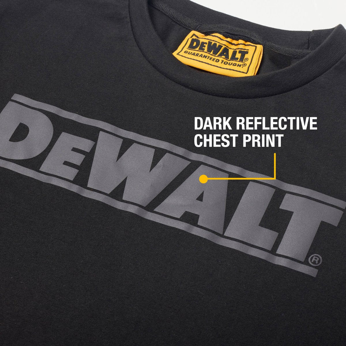DEWALT Oxide Black Crew Neck Shirt M - Durable Cotton Blend - UPF 50+ - Image 5