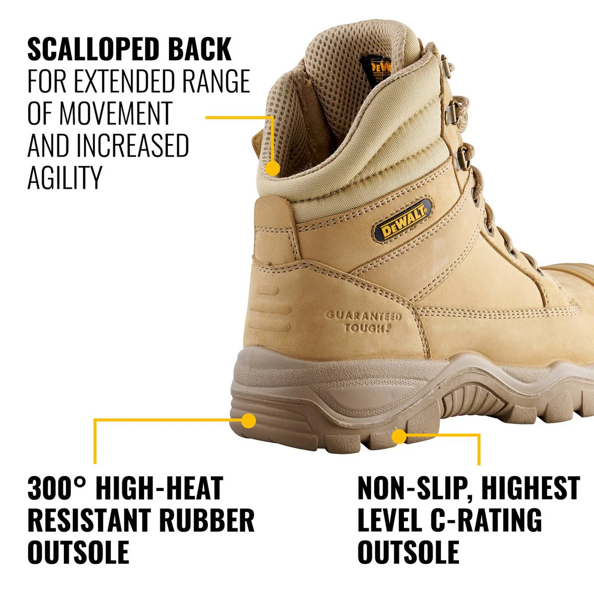 Dewalt Safety Work Boot - Size 11 - Full Grain Nubuck Leather - Steel Toe - Image 5