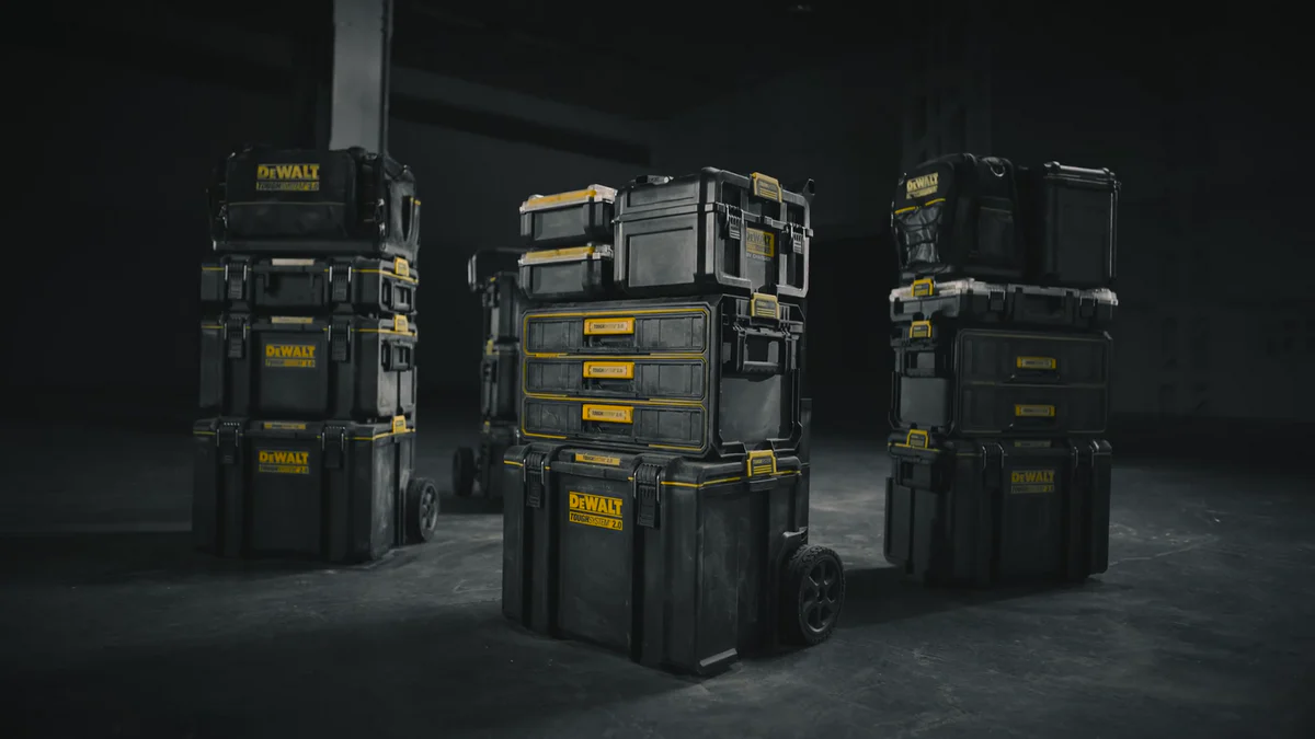 Dewalt Toughsystem 2.0 Shallow Tool Box - 554mm x 165mm x 371mm - Black - Image 4