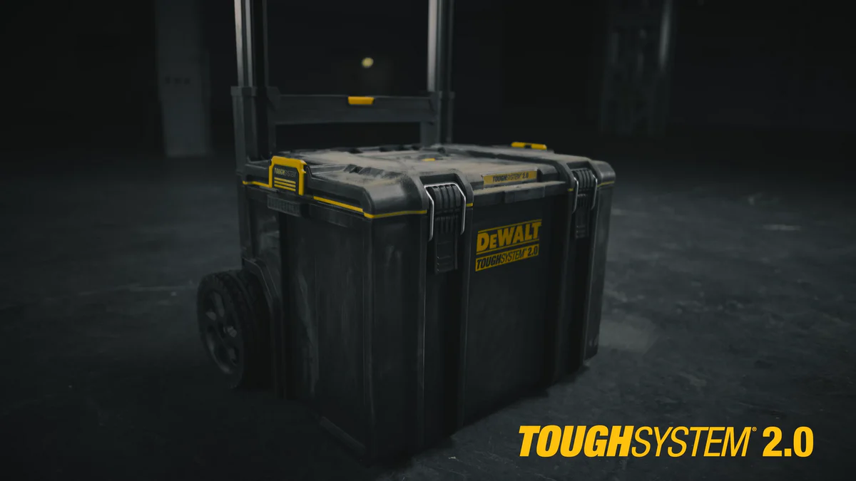 Dewalt Toughsystem 2.0 Shallow Tool Box - 554mm x 165mm x 371mm - Black - Image 5