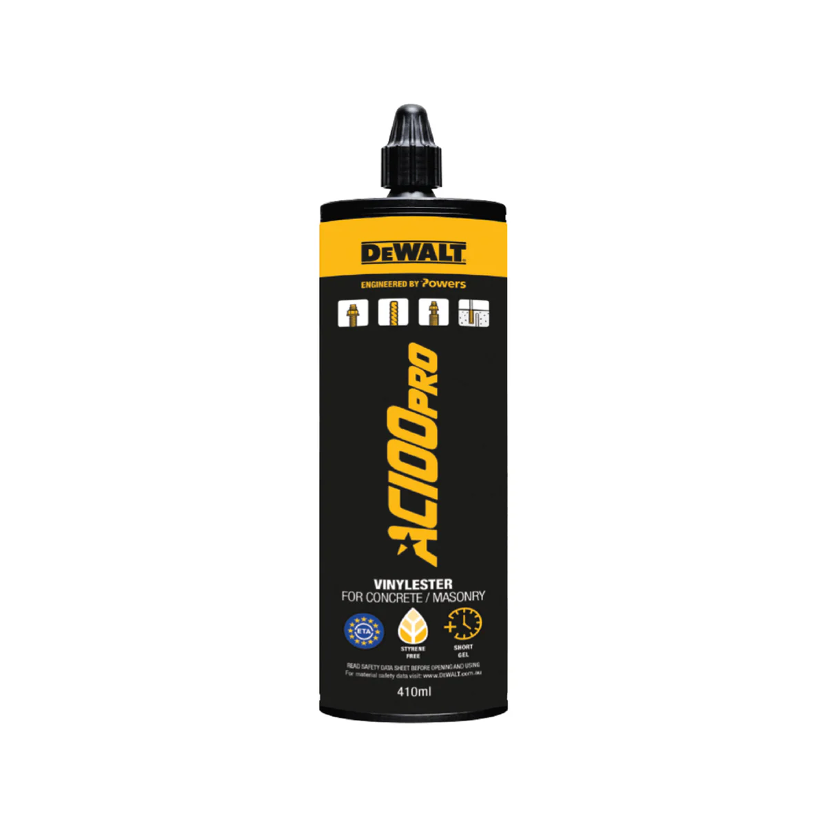 Dewalt Pro Vinylester Adhesive Anchoring System AC100-PWR - 1.5kg - Low Odour