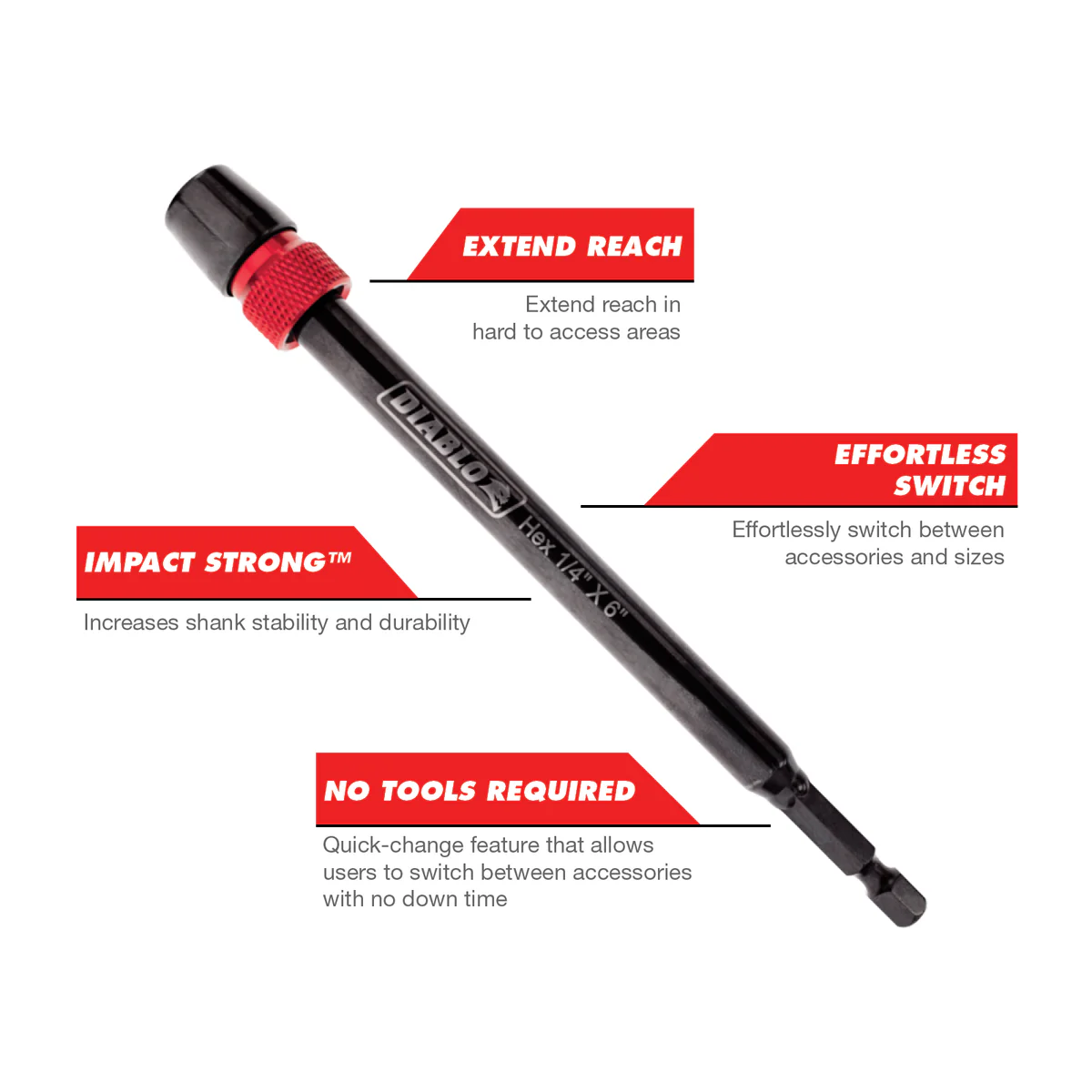 Diablo 1 Universal Extension - 4 x 6 Inches - Impact Strong™ Technology - Image 5