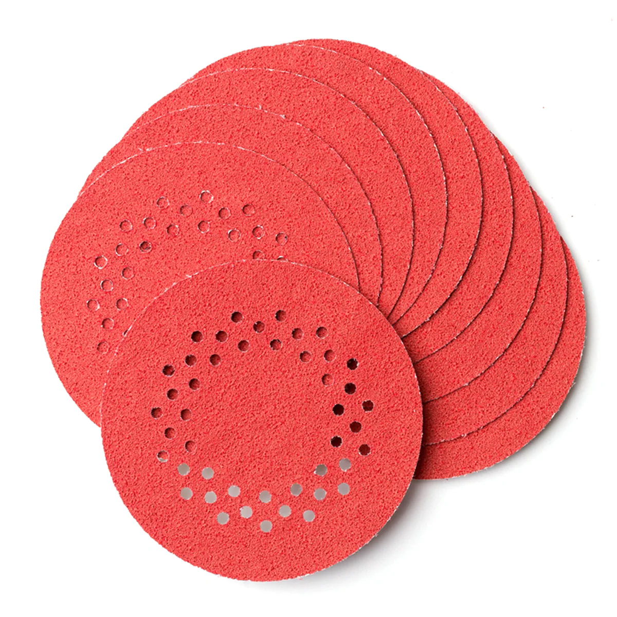 Diablo 125mm Mixed Grit Abrasive Random Orbital Sheets 10 Pack - Red - Image 2