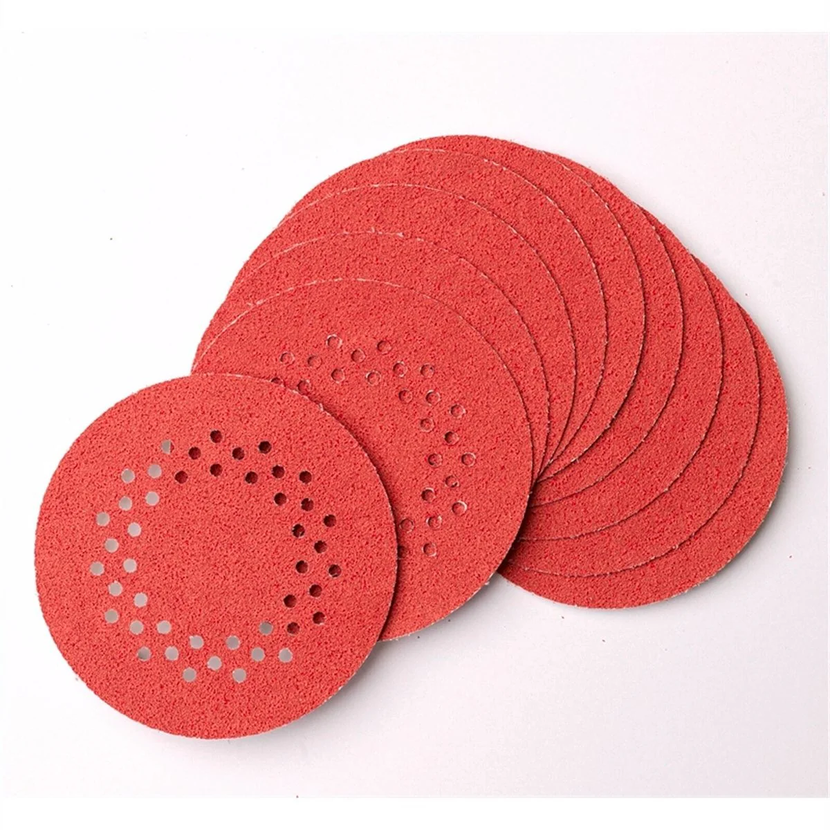 Diablo 125mm Mixed Grit Abrasive Random Orbital Sheets - 50 Pack - Red - Image 2