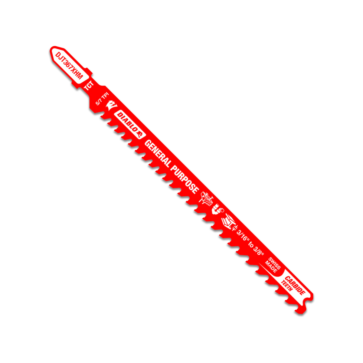 Diablo 132mm Tungsten Carbide Jig Saw Blade - General Purpose - Durable Cutting - Image 2