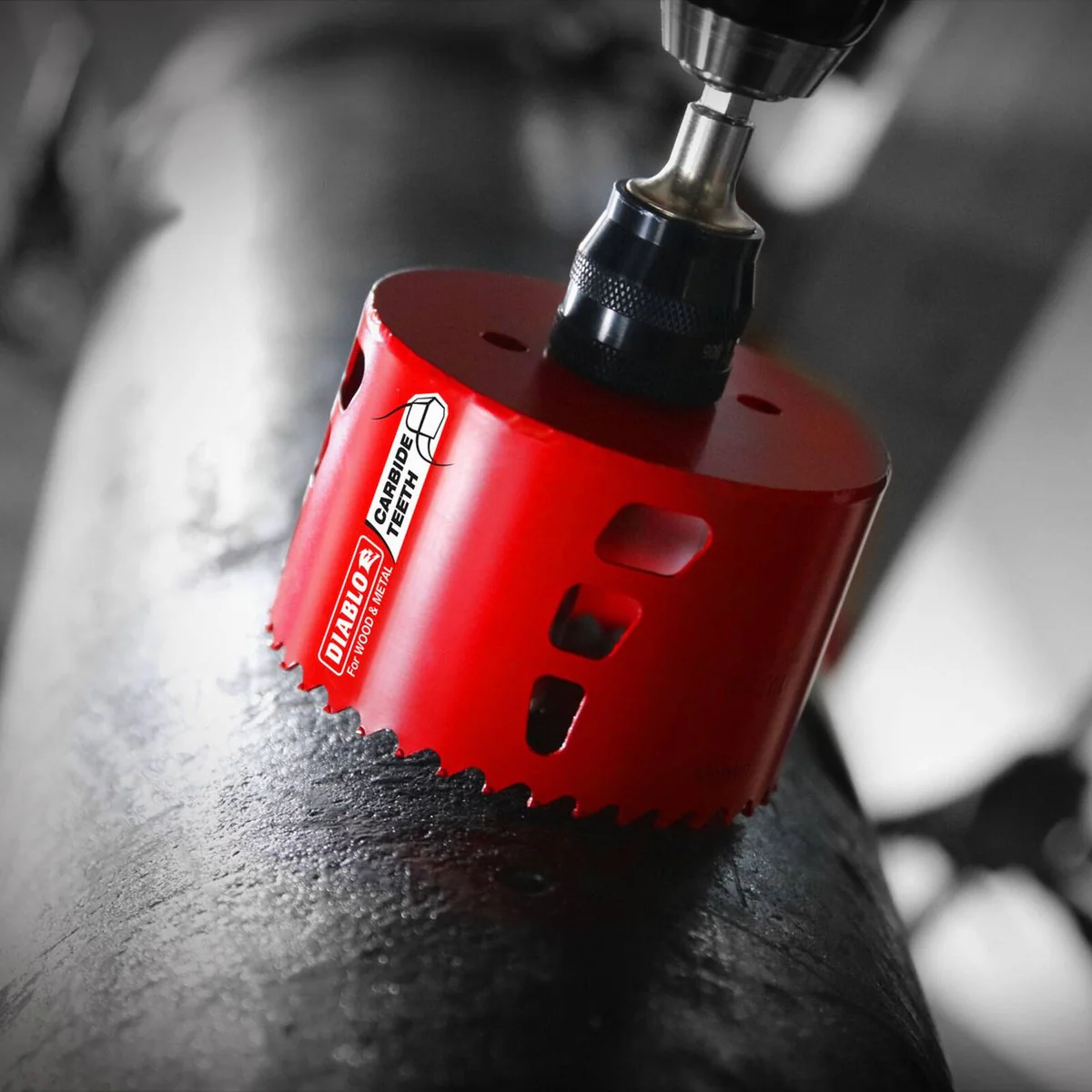 Diablo 152mm Carbide Tipped Hole Saw - Wood & Metal - 71mm Cutting Depth - Image 2