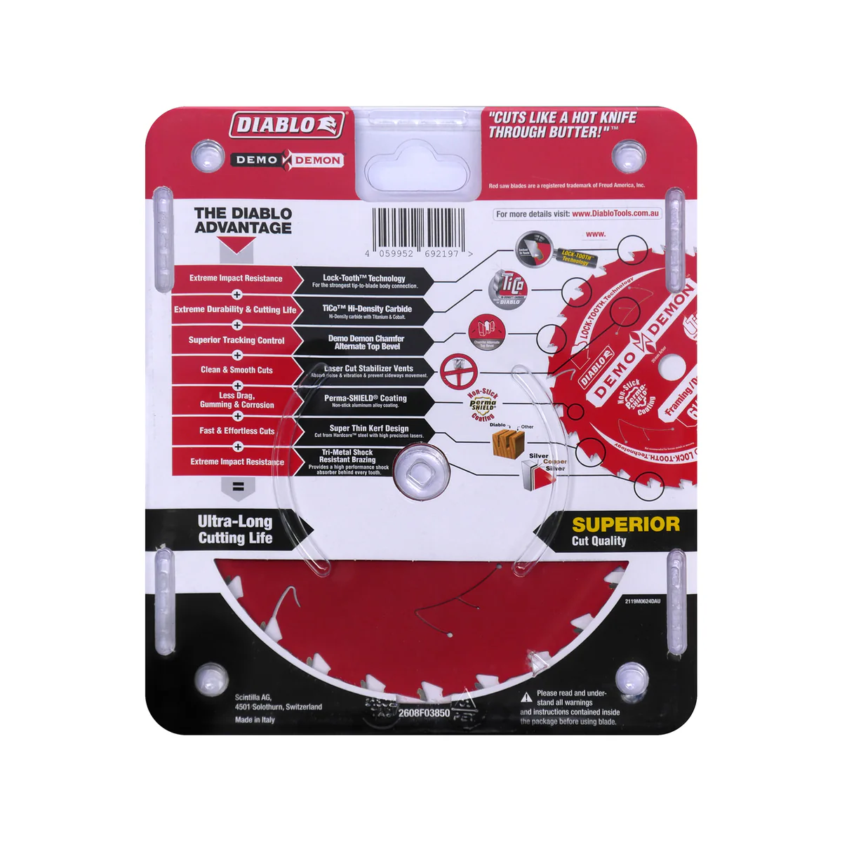 Diablo 165mm 24T Framing Demolition Saw Blade - Precision Cutting - Durable - Image 2