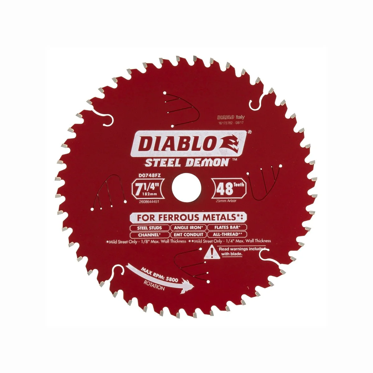 Diablo 184mm 48t Steel Demon Circular Saw Blade for Ferrous Metals - Image 2