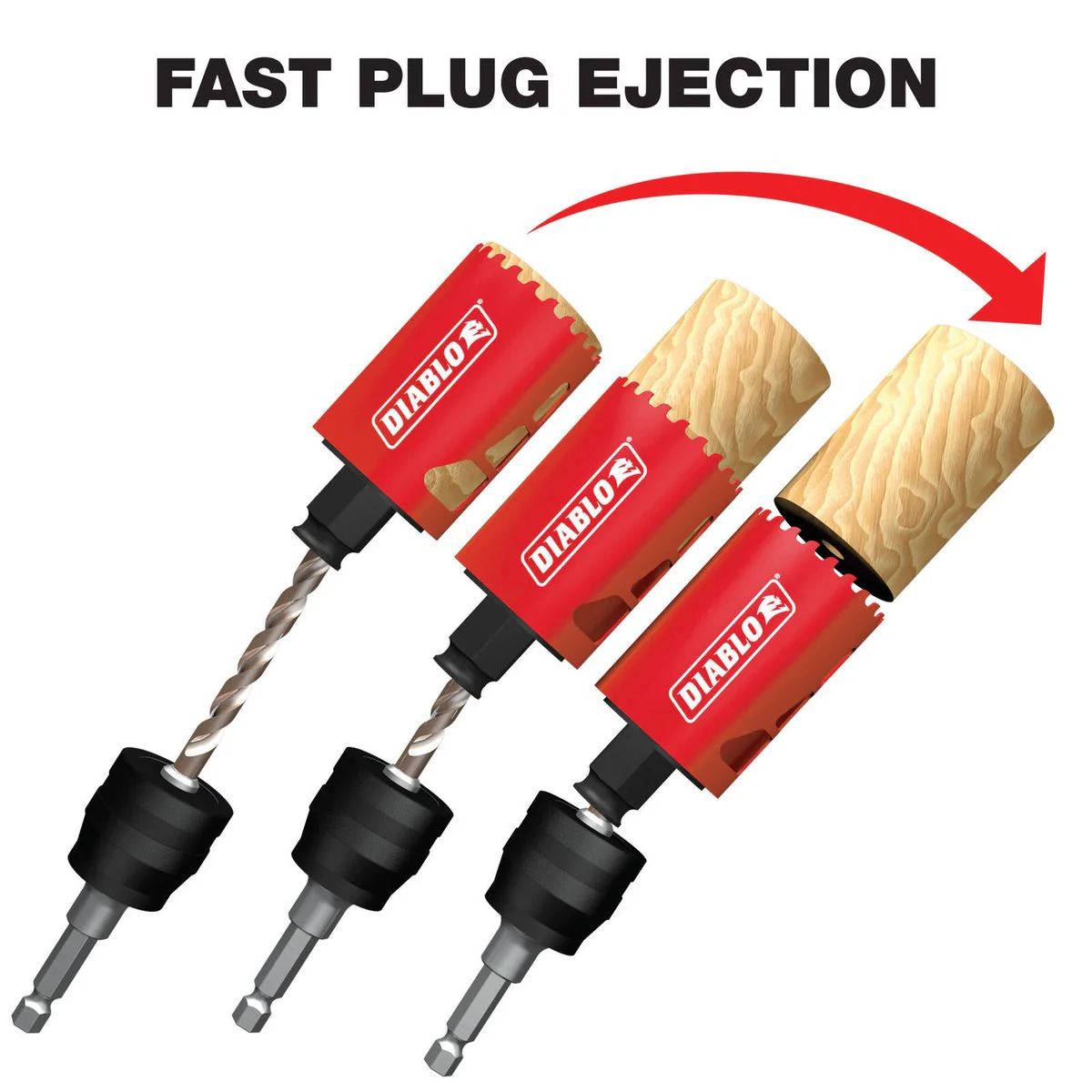Diablo 65mm Bi Metal Hole Saw - Tool-Free Plug Ejection - Variable Tooth Design - Image 5