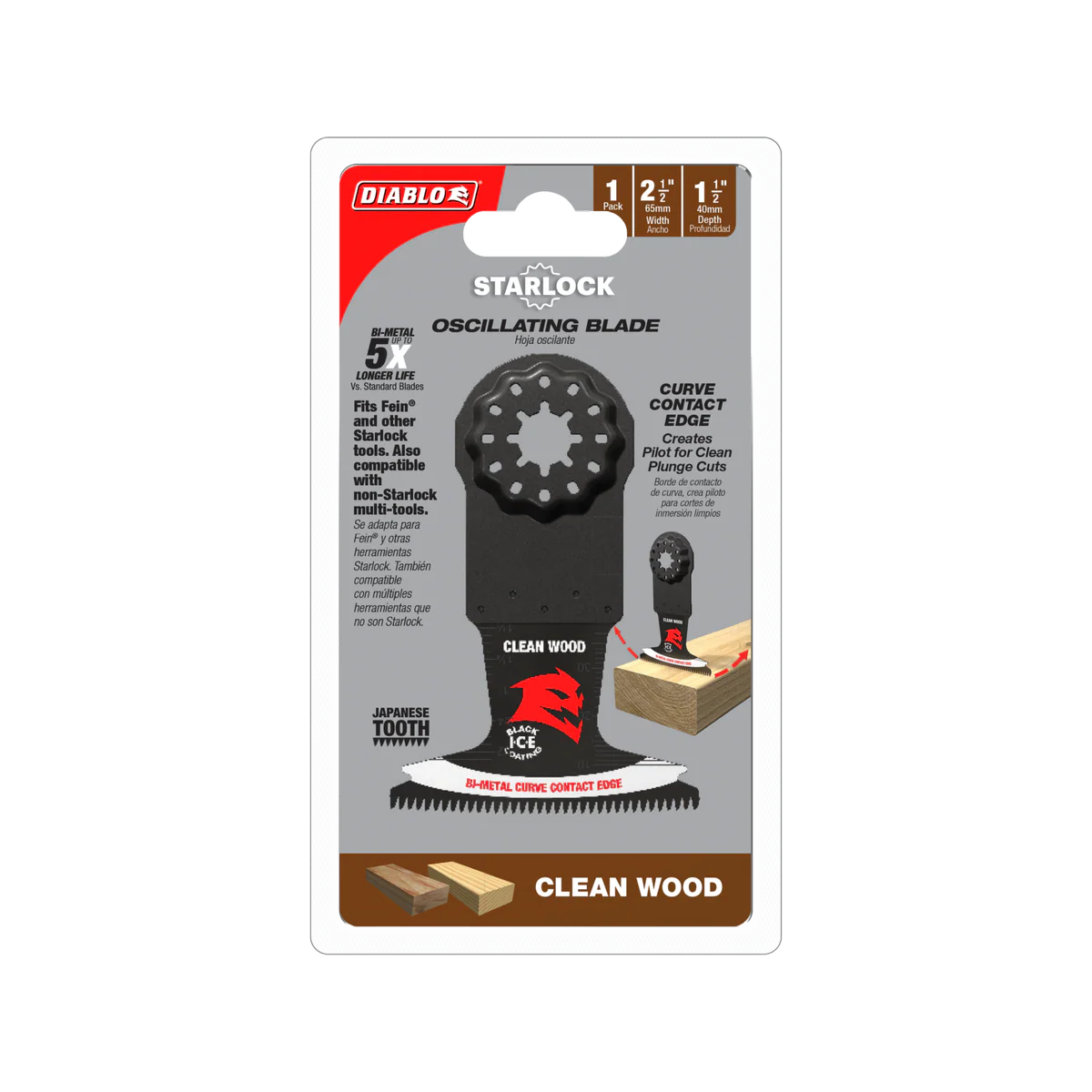 Diablo 65mm Starlock Multi Tool Plunge Cutting Blade - Precision Cutting