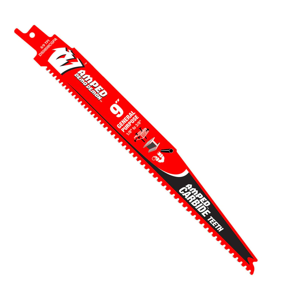 Diablo 9 Amped Demo Demon Carbide Reciprocating Saw Blade 260mm - Durable Cutting for Clean Wood & Metal - Image 2