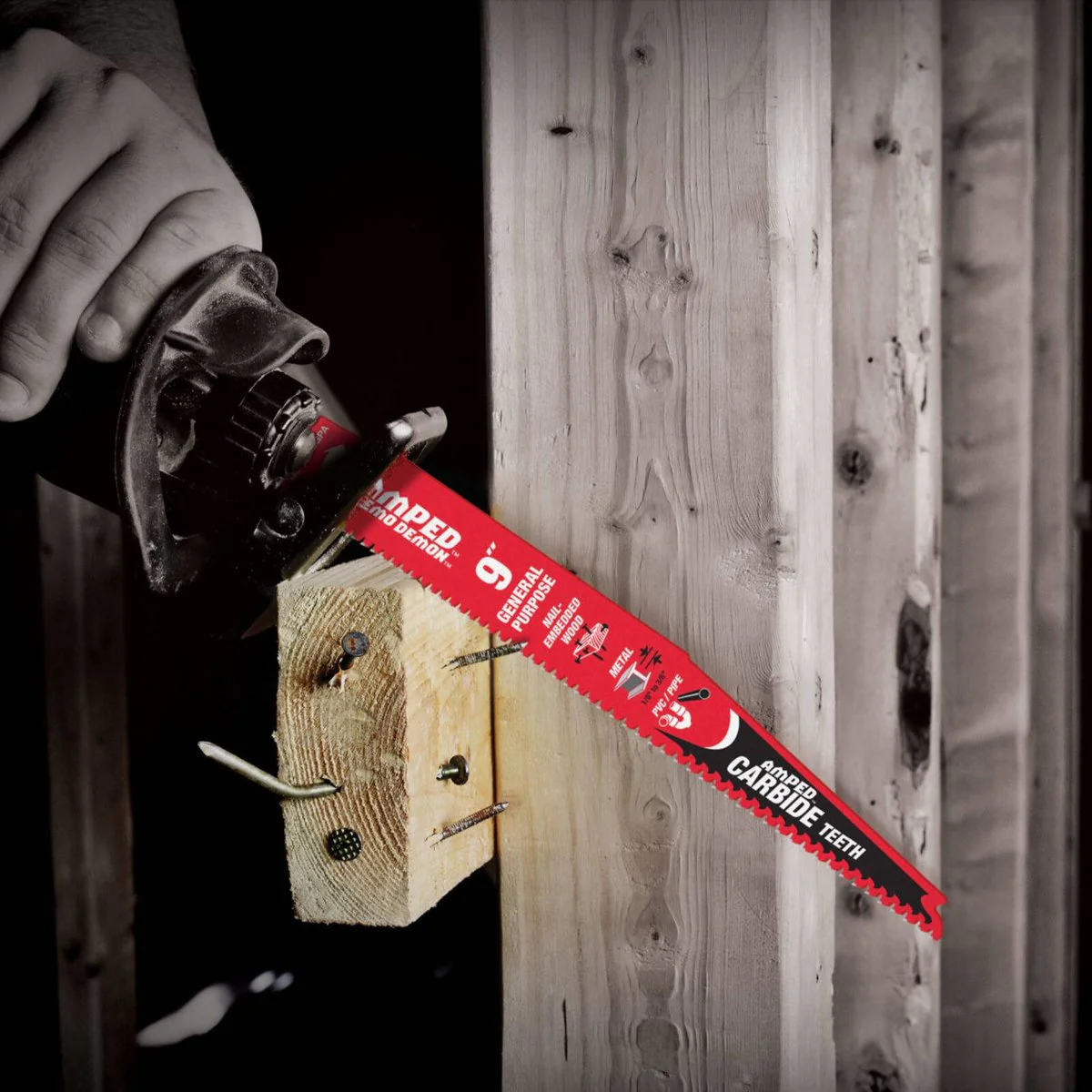 Diablo 9 Amped Demo Demon Carbide Reciprocating Saw Blade 260mm - Durable Cutting for Clean Wood & Metal - Image 3