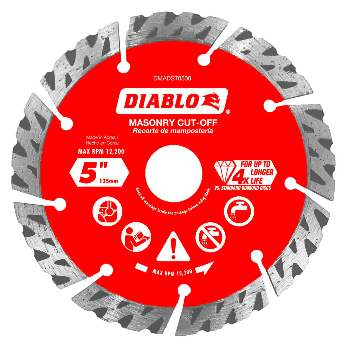 Diablo Diamond Disc 5" Diamond Segmented Turbo Cut Off - High-Speed Cutting - Durable - Image 2