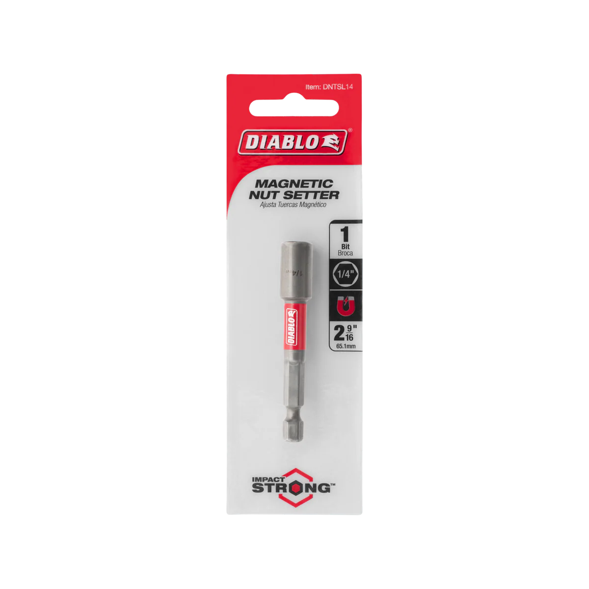 Diablo Magnetic Nut Setter - 1/4" - 65mm - Durable & Impact Resistant