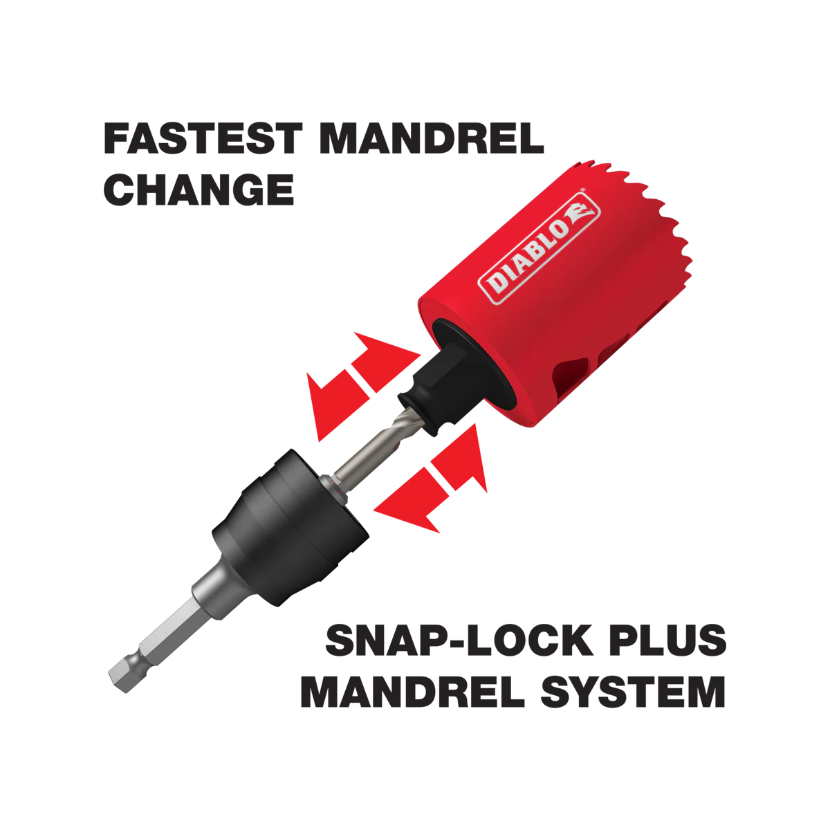 Diablo 7 16 Snap Lock Plus Mandrel System - 3/8” Hex Shank - 60 mm Cutting Depth - Image 5