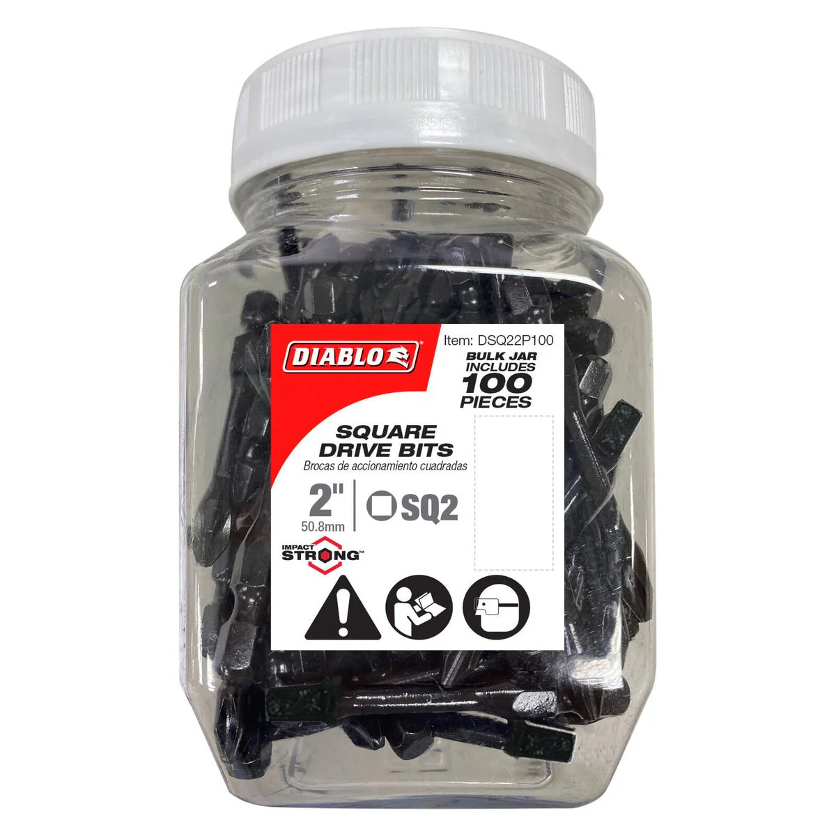 Diablo Power Bit SQ2 2" 100 Pack - Extreme Durability & Impact Resistance