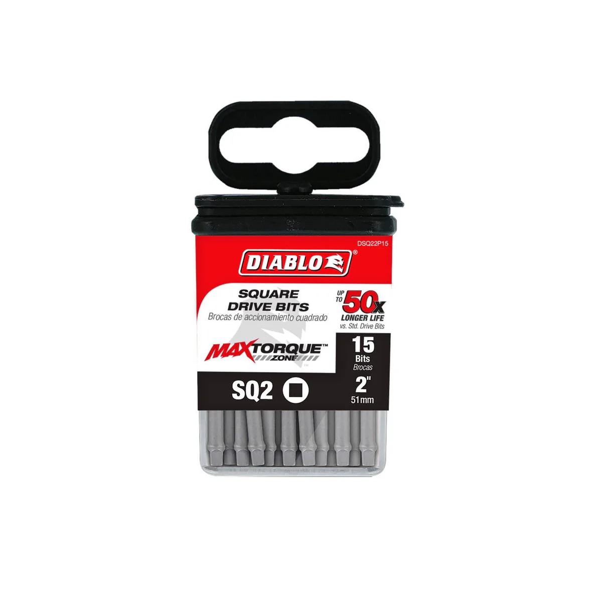 Diablo Power Bit SQ2 2" 15 Pack - Extreme Durability & Impact Resistance