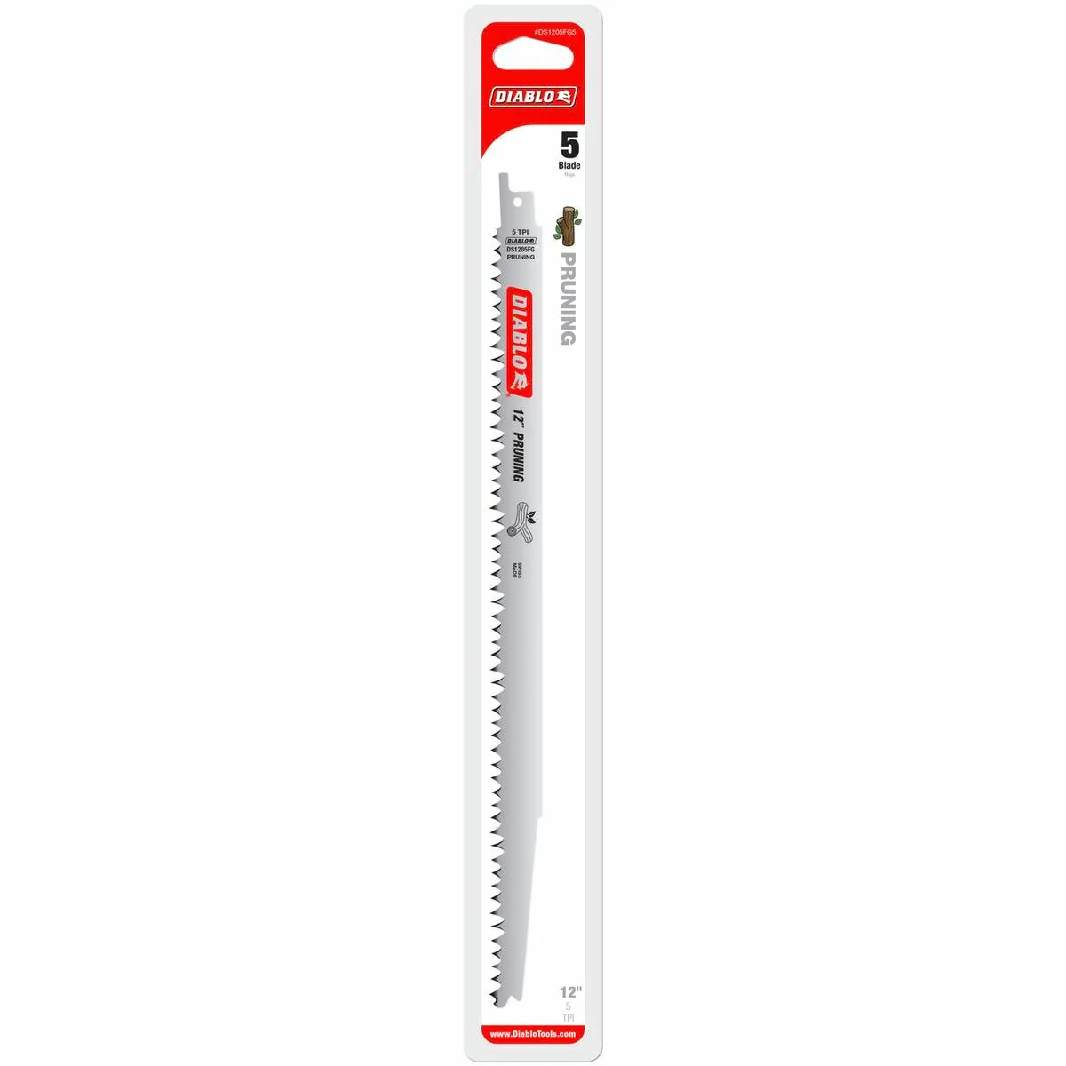 Diablo Reciprocating Saw Blades - 12" - Steel - Pruning - 5 Pack