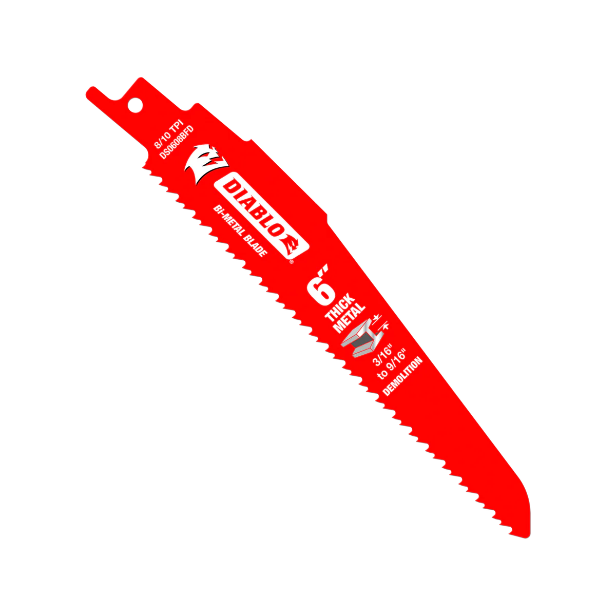 Diablo 6" Bi-Metal Reciprocating Saw Blades - Thick Metal Demolition - 5 Pack - Image 2