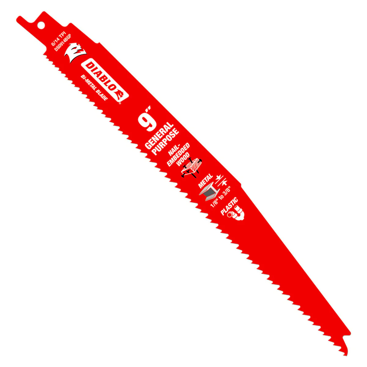Diablo Reciprocating Saw Blades - 9" - Bi-Metal - 5 Pack - General Purpose - Image 2