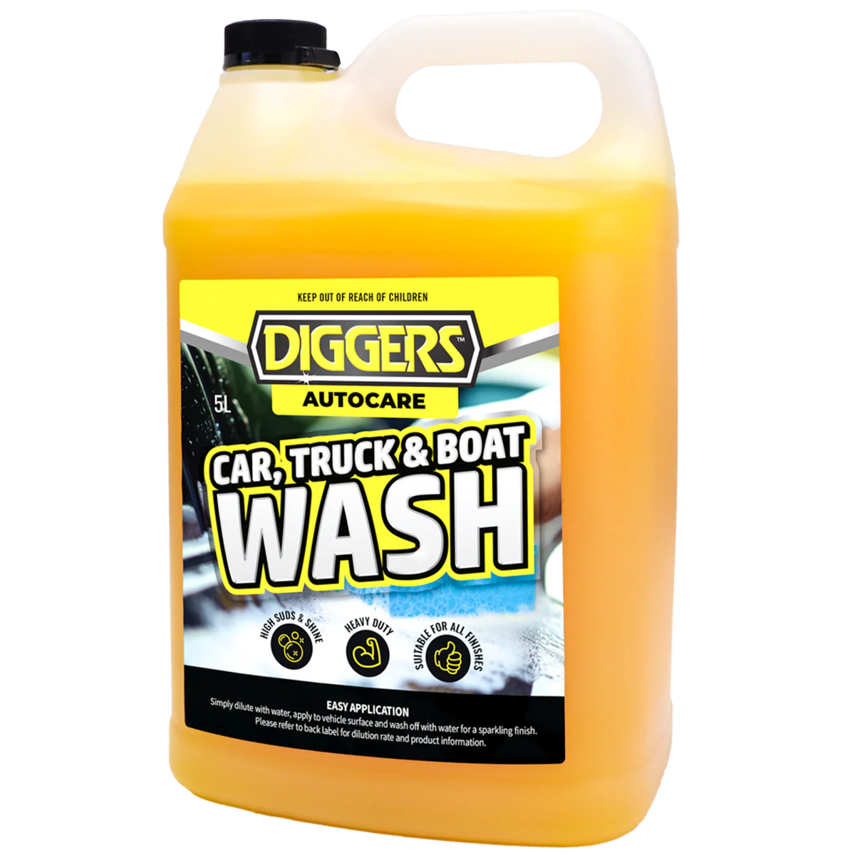 Diggers Car Truck Boat Wash - 5L Heavy-Duty Concentrate - High-Shine Finish - Image 2