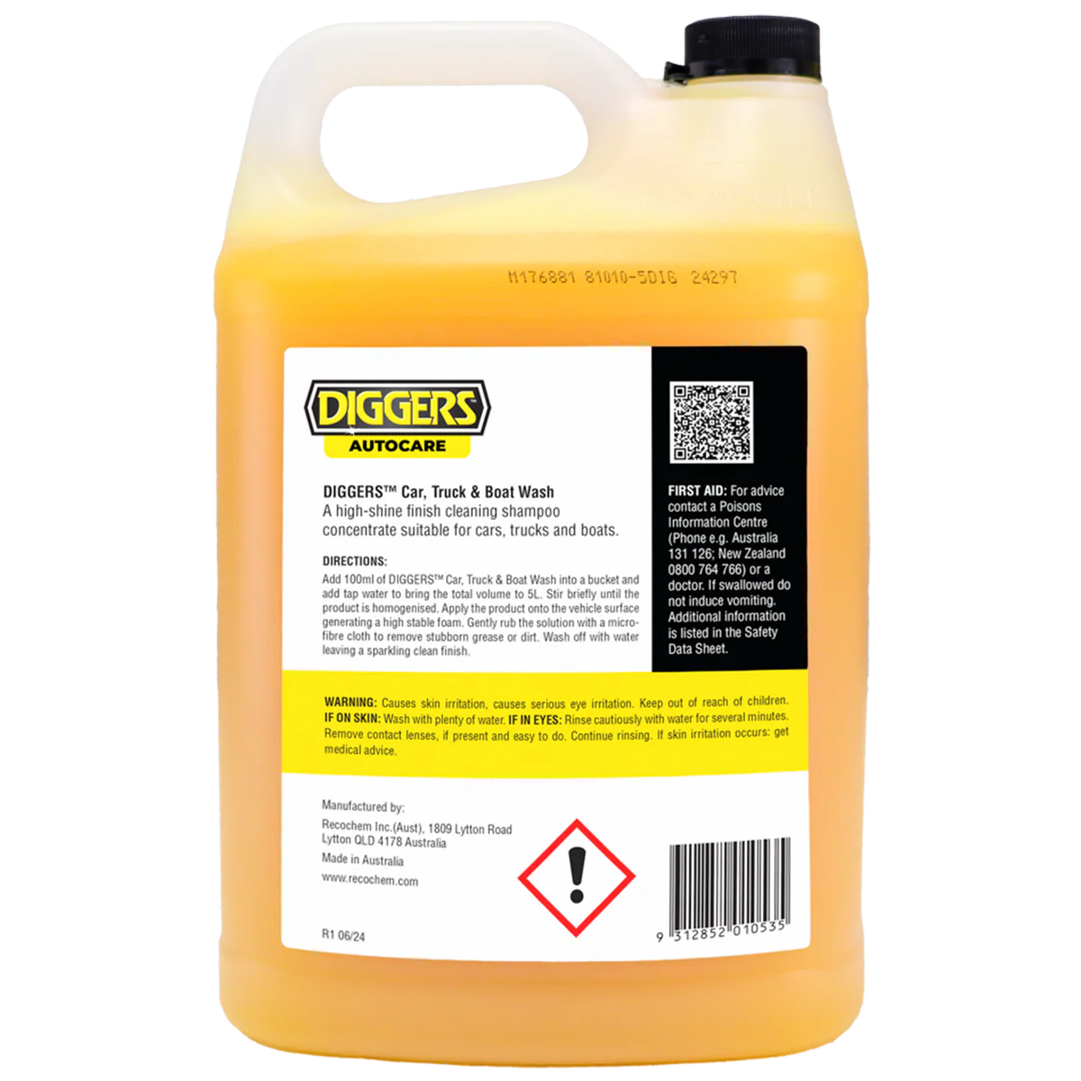 Diggers Car Truck Boat Wash - 5L Heavy-Duty Concentrate - High-Shine Finish - Image 3