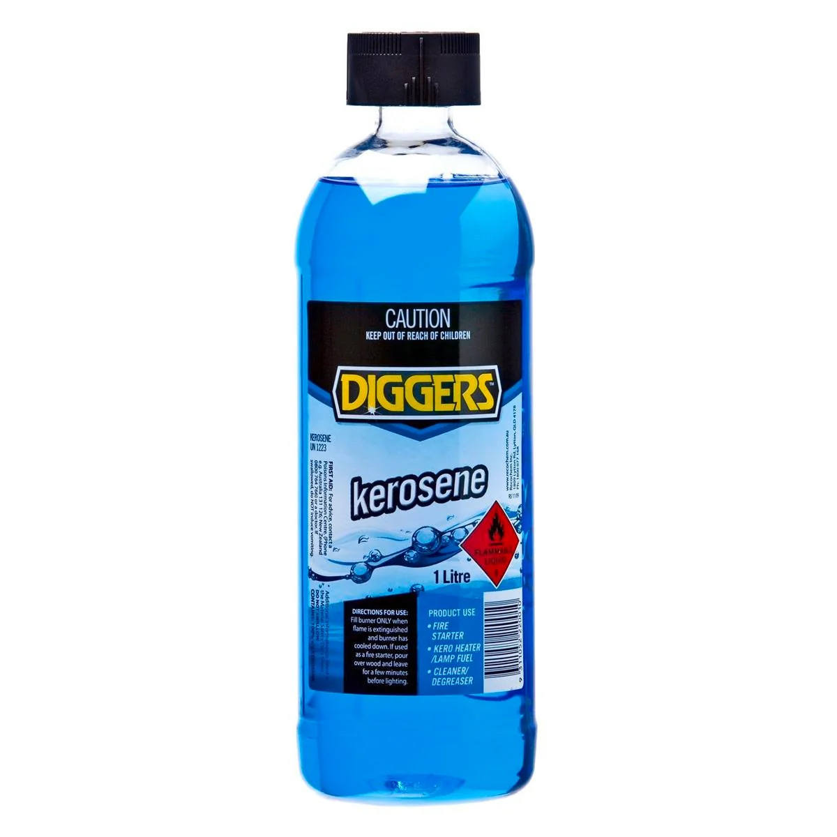 DIGGERS Kerosene - 1L - Liquid - Heater Fuel Degreaser