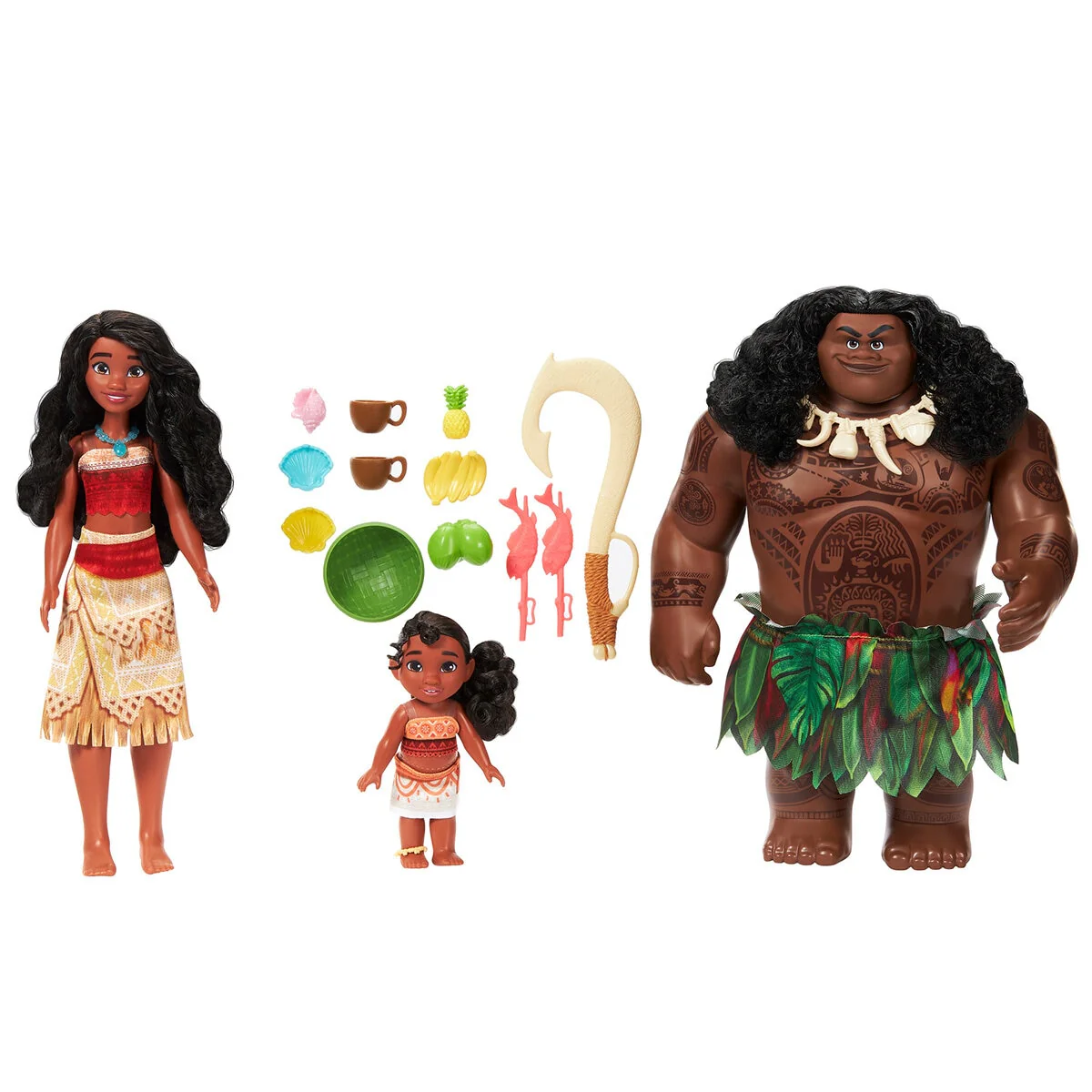 Disney Frozen & Moana 2 Fashion Doll Accessories Set 3 Dolls JGD74 Plastic - Image 2