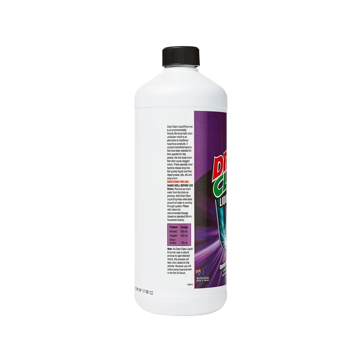 Drain Clean Liquid Enzyme Drain Cleaner - 1L - Bio-Enzymatic - White - Image 3