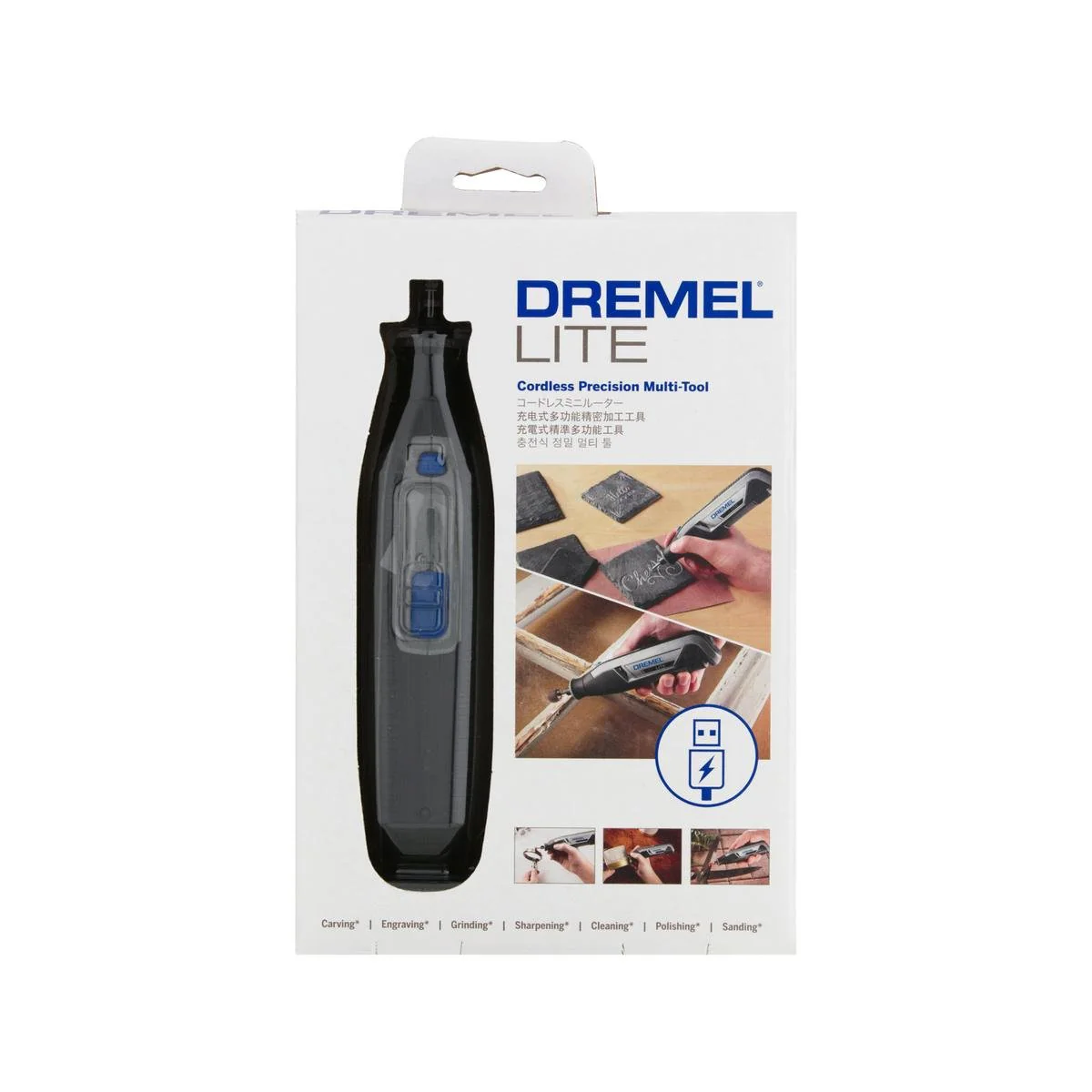 Dremel 4V 7760 Lite Cordless Rotary Tool Kit - 140mm x 195mm - Grey - Lightweight