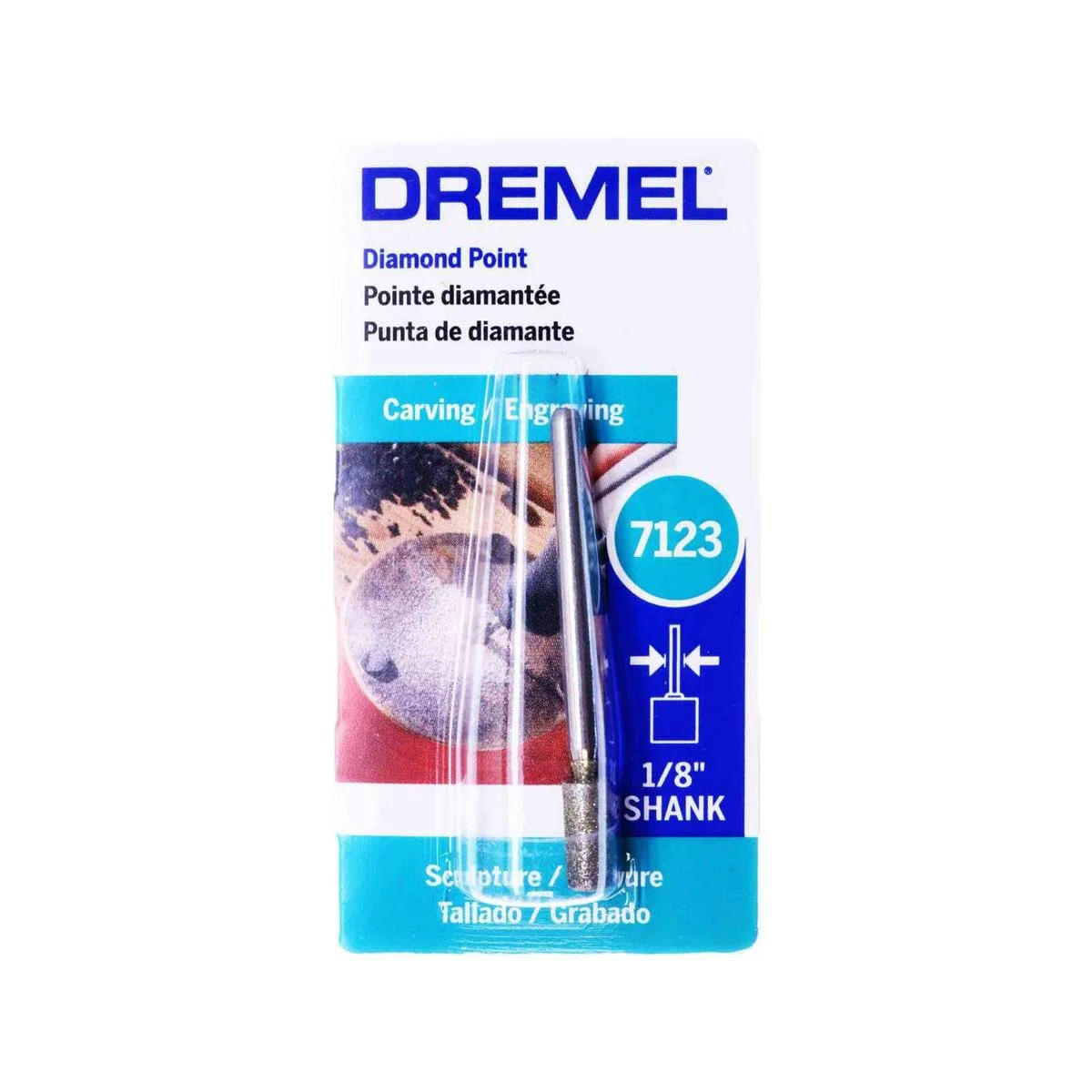Dremel Diamond Wheel Point 4.8mm 7123 - 1 Pack - Silver
