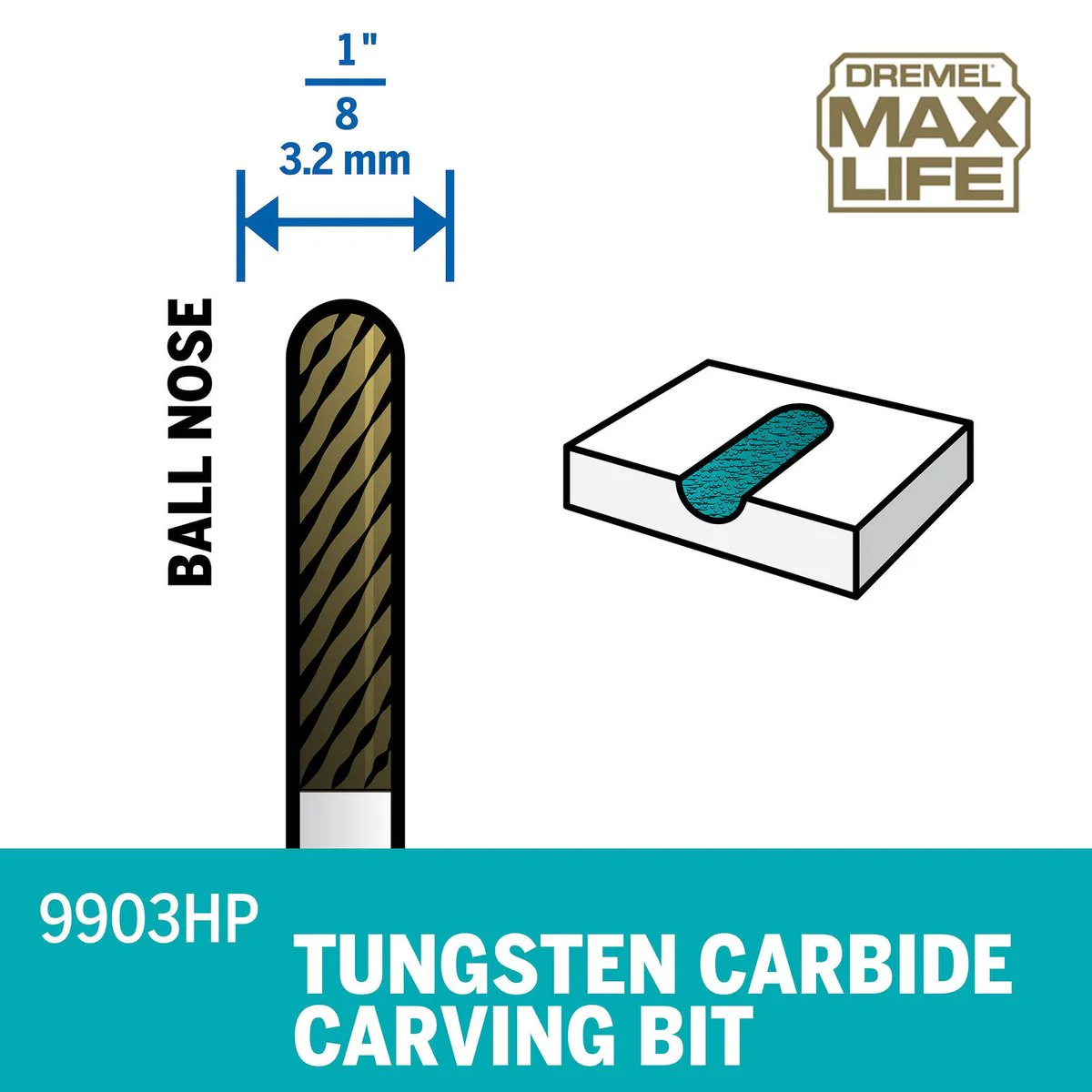 Dremel Max 3 Tungsten Carbide Cutter 2mm - Cylindrical - Durable - Image 3