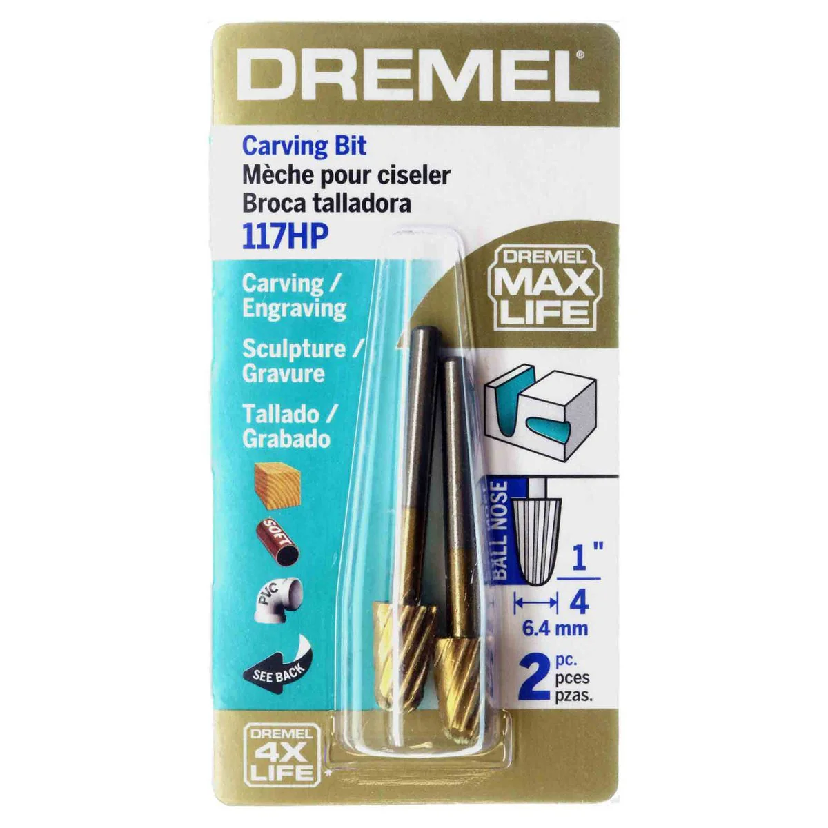 Dremel Max 6 High Speed Cutter 4mm - Titanium Nitride - Precision Carving - Image 2