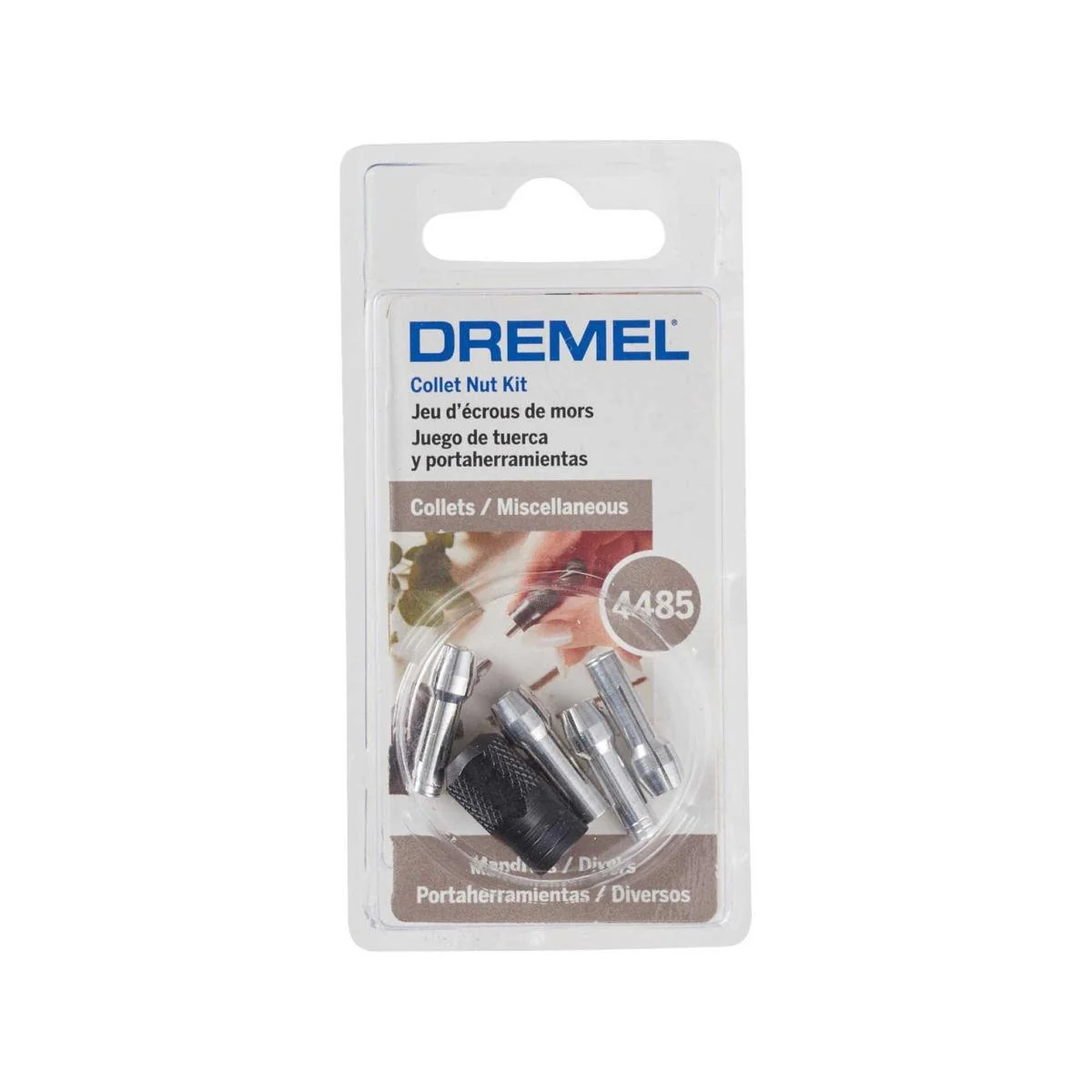 Dremel Quick Change Collet Nut Kit - 1 Collet Nut & 4 Collets - Metal