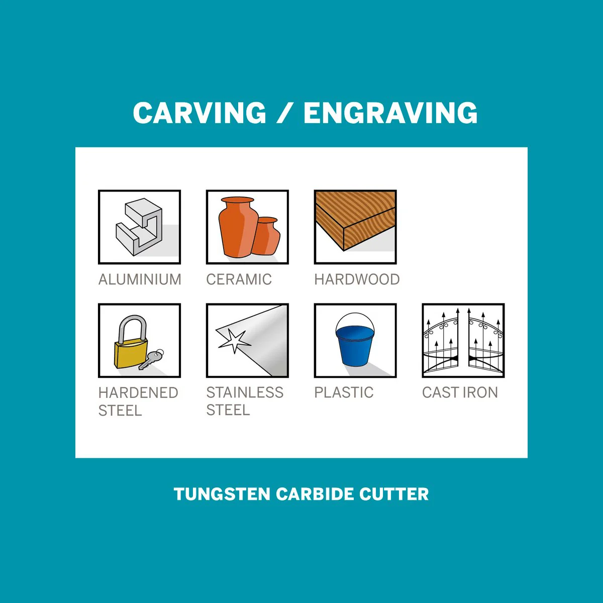 Dremel Tungsten Carbide Cutter 3.2mm - 9903 - Silver - 1 Pack - Image 3
