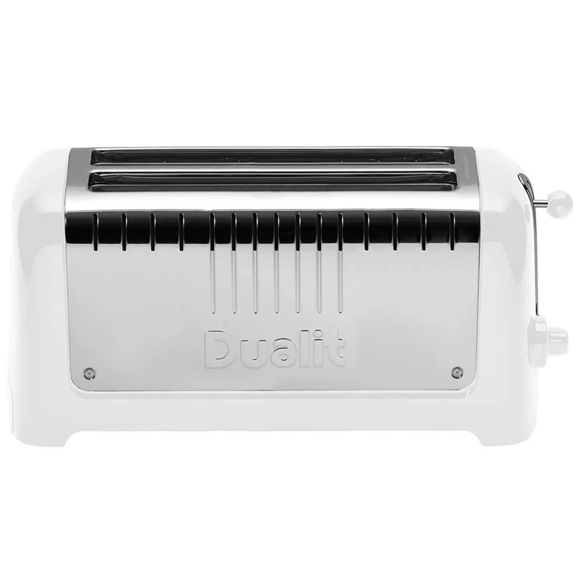 Dualit Long Slot Lite Toaster DU46031 260mm Gloss White Stainless Steel