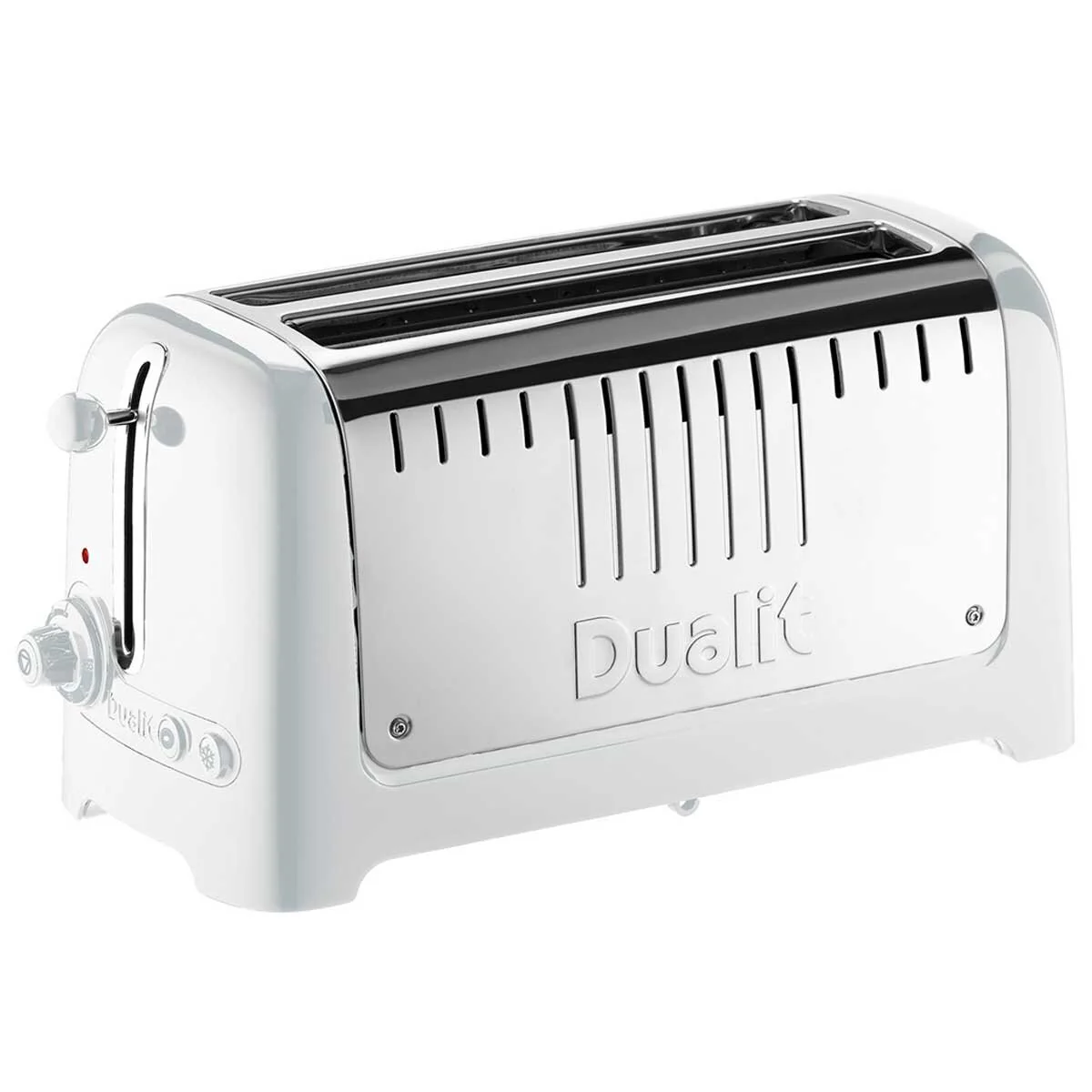 Dualit Long Slot Lite Toaster DU46031 260mm Gloss White Stainless Steel - Image 3