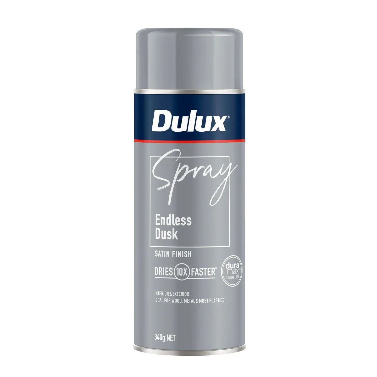Dulux 340g Satin Spray Paint - Endless Dusk - 0.34L - Fast Drying, Self-Priming