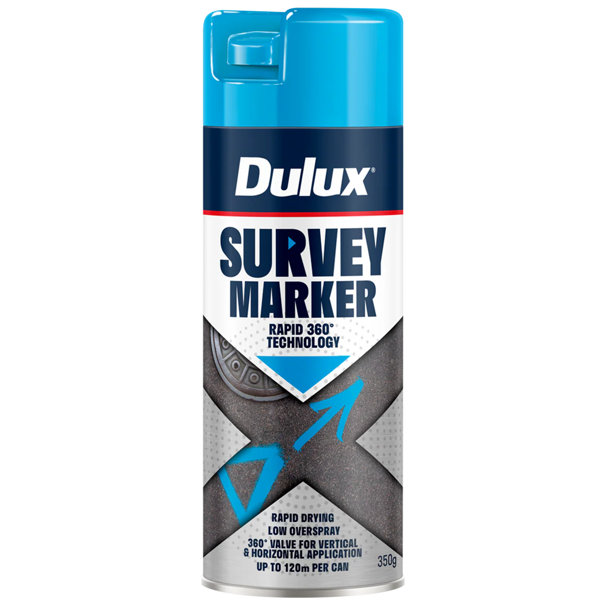 Dulux 350g Blue Spray Survey Marker - High Visibility Outdoor Use