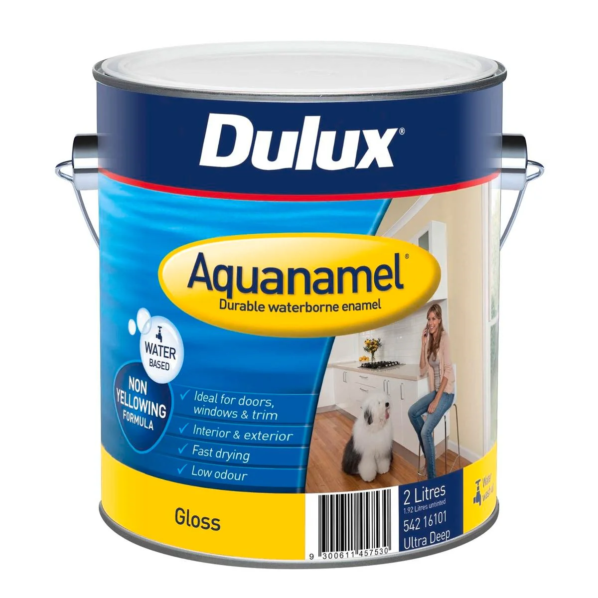 Dulux Aquanamel Enamel Paint - 2L - Water Based - Ultra Deep Gloss