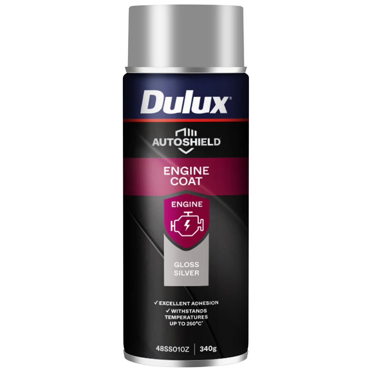 Dulux Autoshield Spray Paint - 340g - Silver - Engine Coat - Heat Resistant