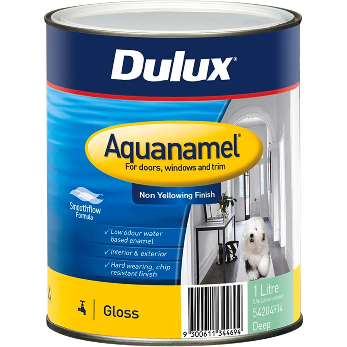 Dulux Enamel Paint - 1L - Deep - Water Based - Fast Drying - Gloss